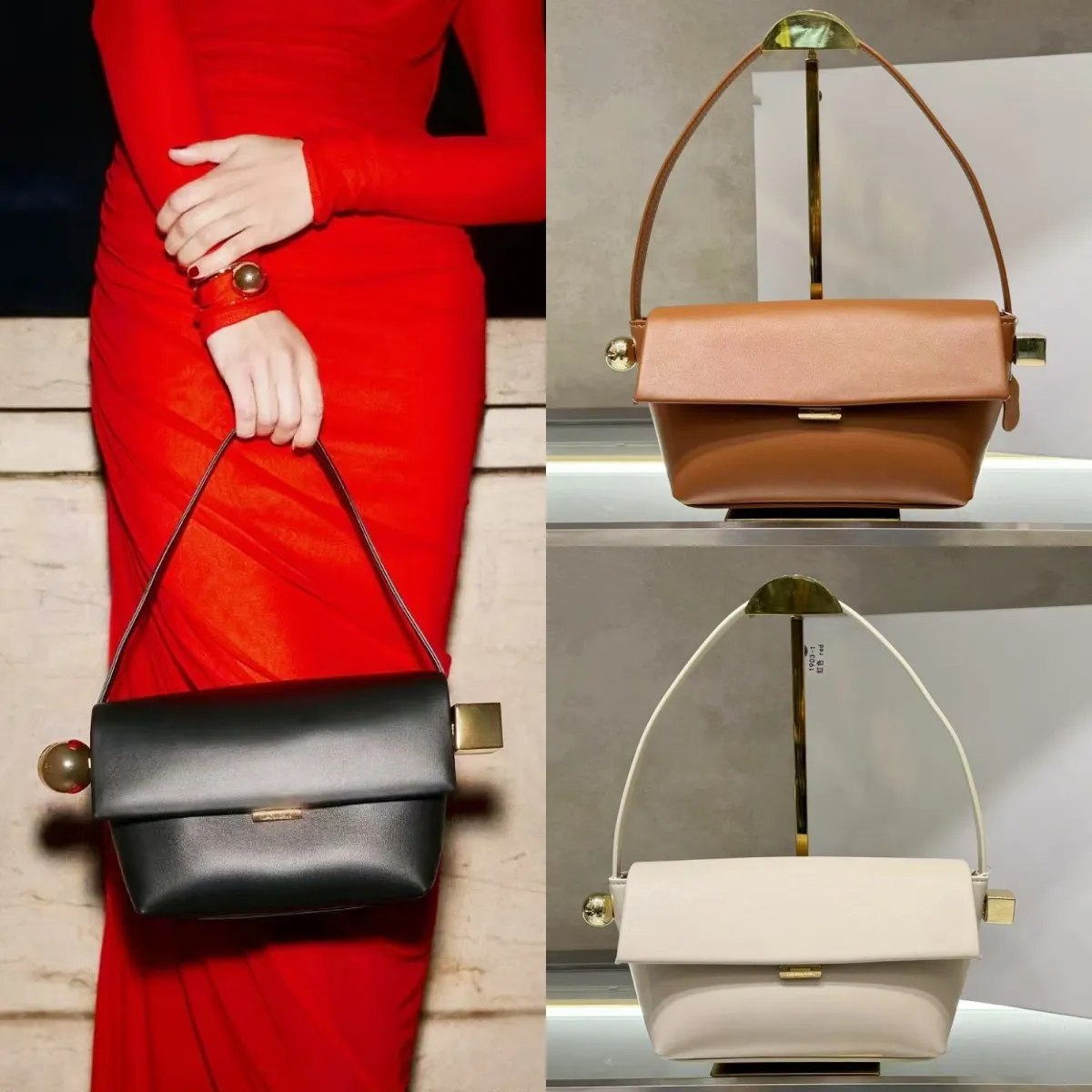 Luxury Leather Tote Bag Designer Shoulder Bag, Crossbody Clutch, Elegant  Evening Party Handbag for Women