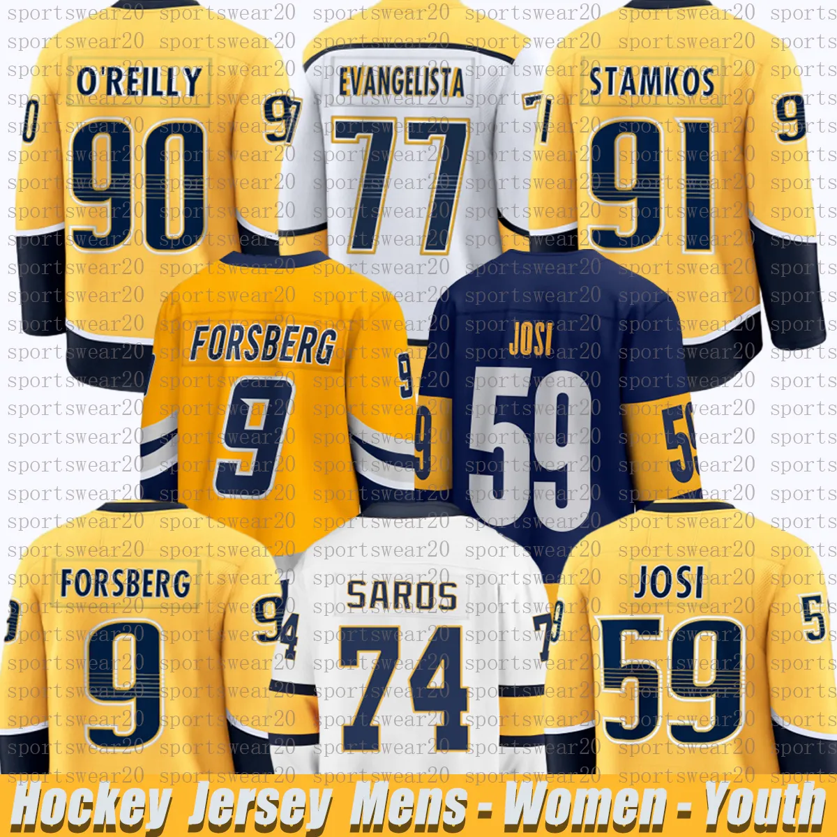 Predators Hockey Shirts Collection: Stamkos, OReilly, Forsberg