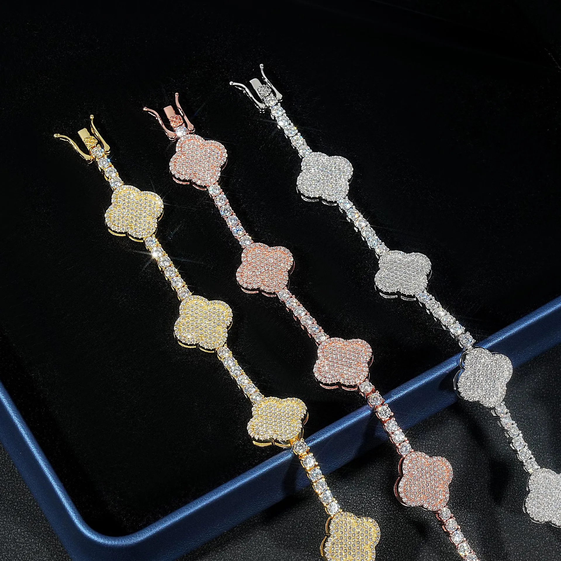18K Leaf Clover Gold Plated Tennis Chain Clover... From Vcajewelrys, $5 ...