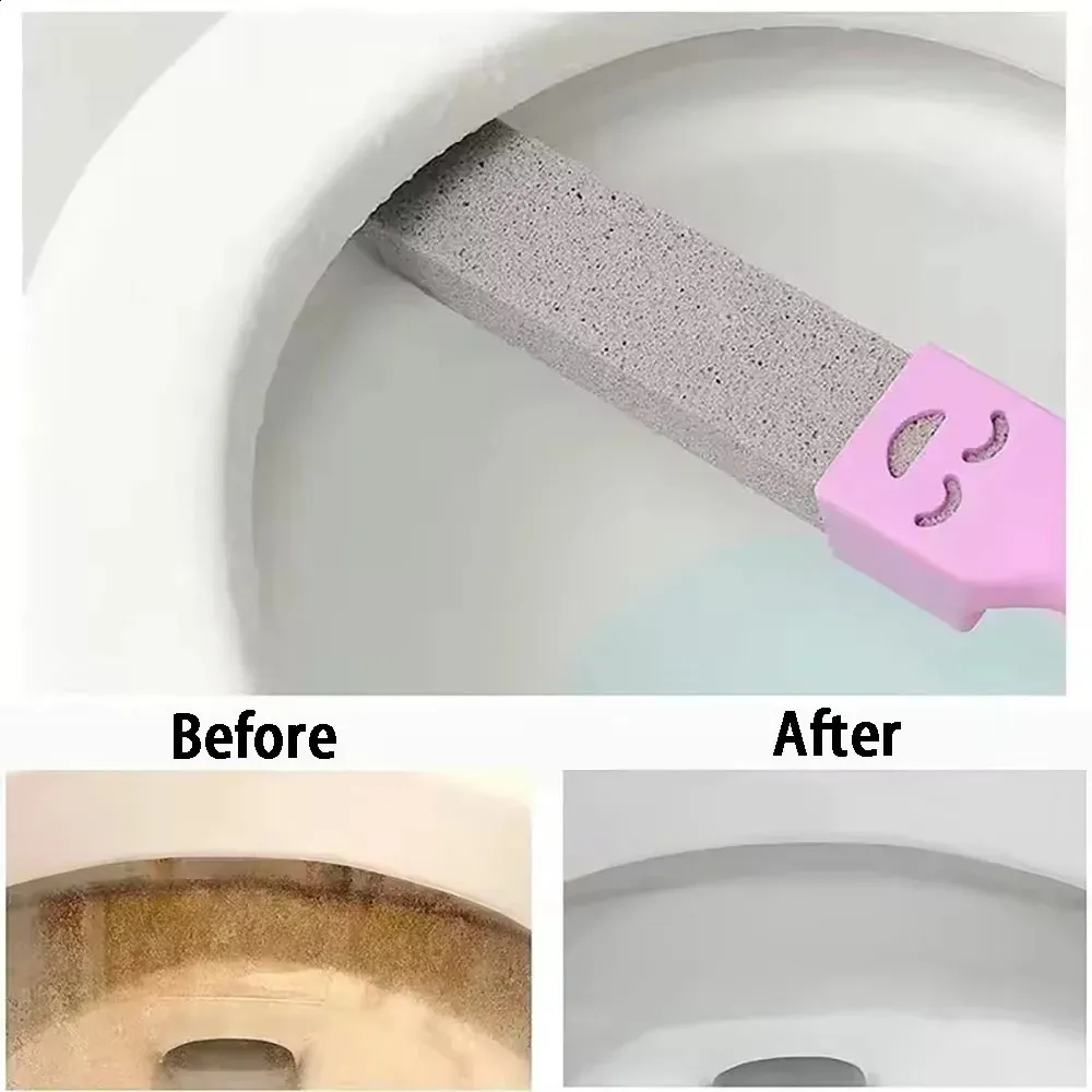 2 pezzi scopino per WC in pietra pomice manico corto lungo
