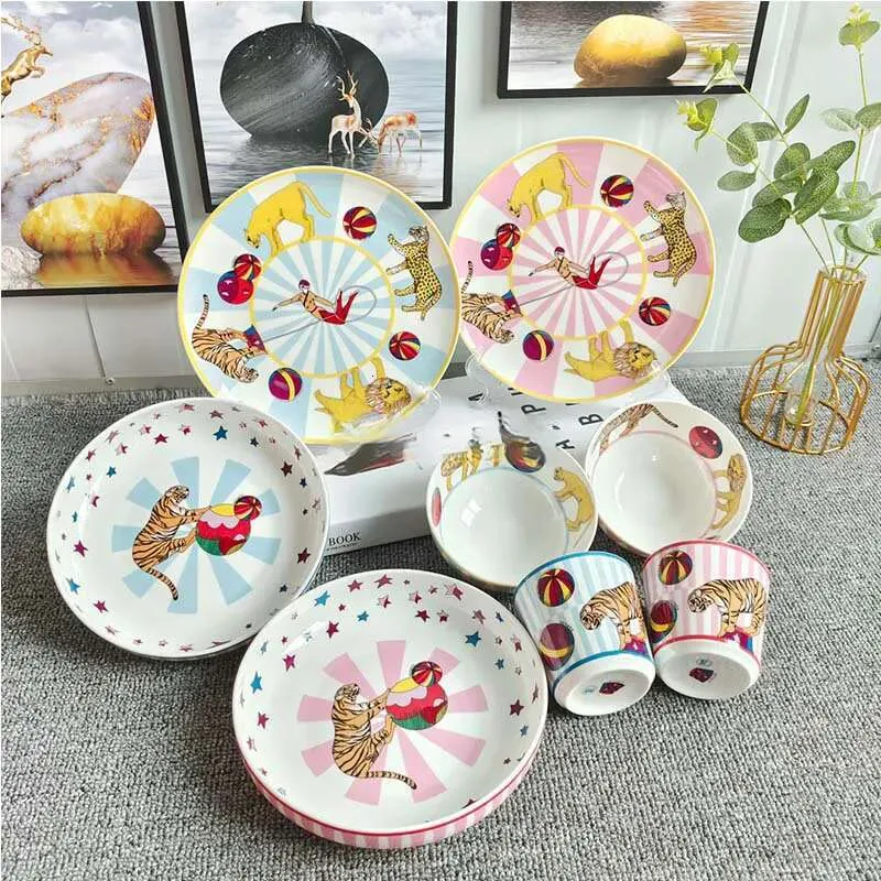 Ceramic Tableware Childrens China Plate Set Antique 1943 Warwick