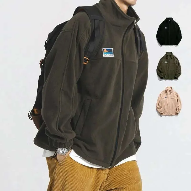 Chaqueta De Lana De Cordero De Estilo Japonés Sudadera De Vellón