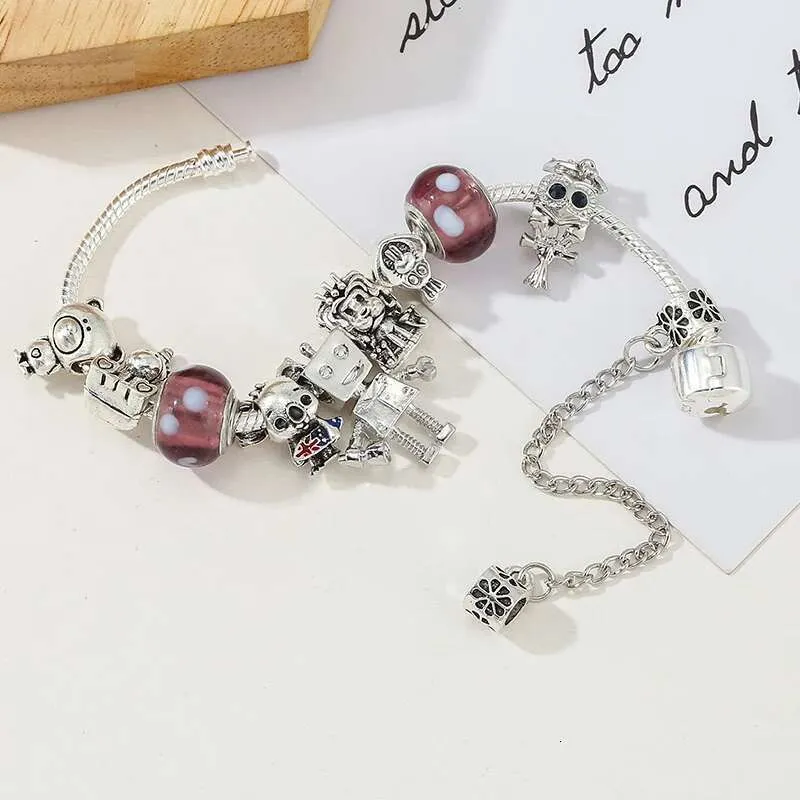 High Quality Lion King Beads Charm Bracelets With Silver Plated Cartoon Style Brand Bracelet Bangles For Women Kids_voghion.com