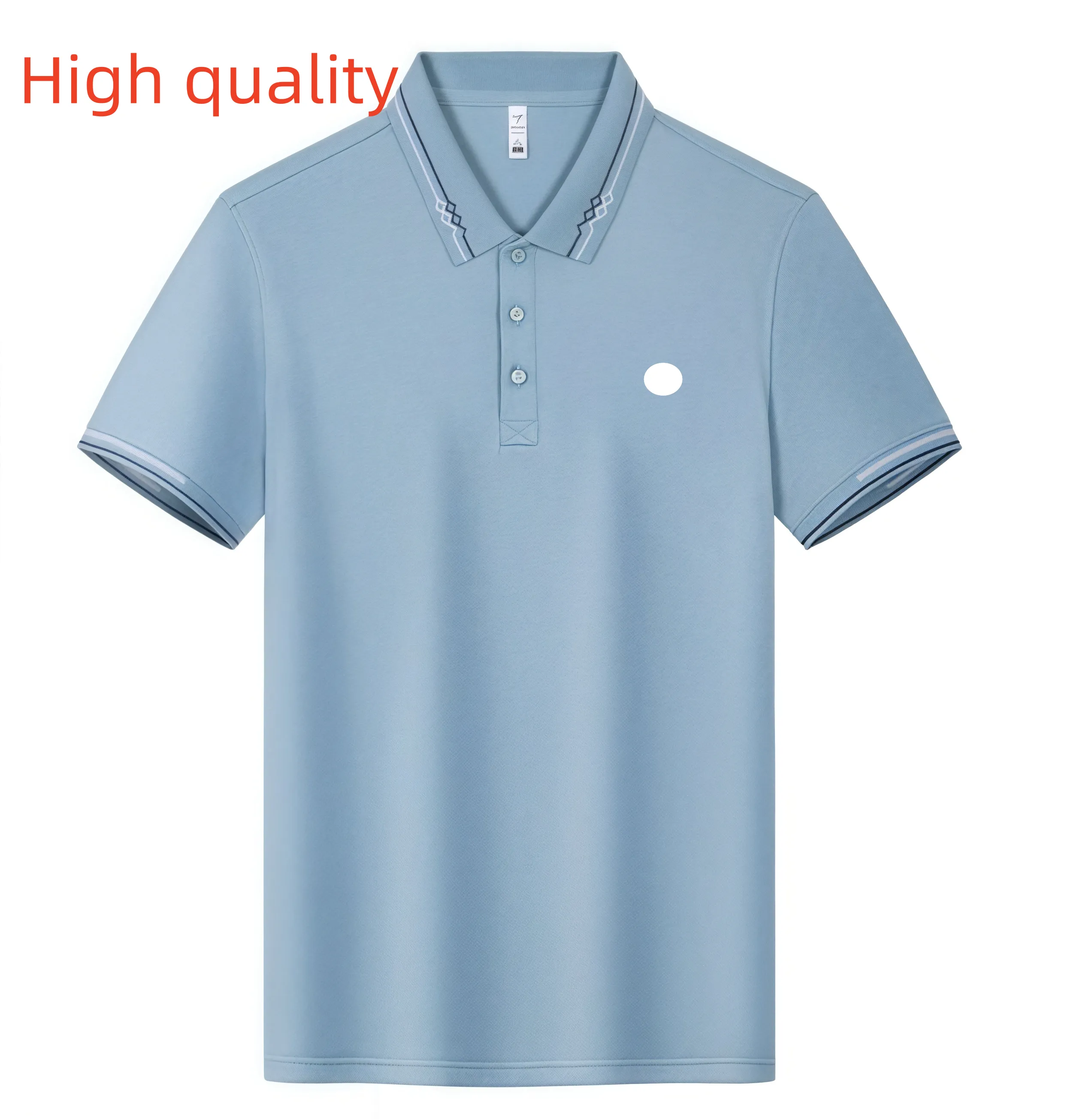 Mens Embroidered Office Polo Shirts Slim Fit, Short Sleeve