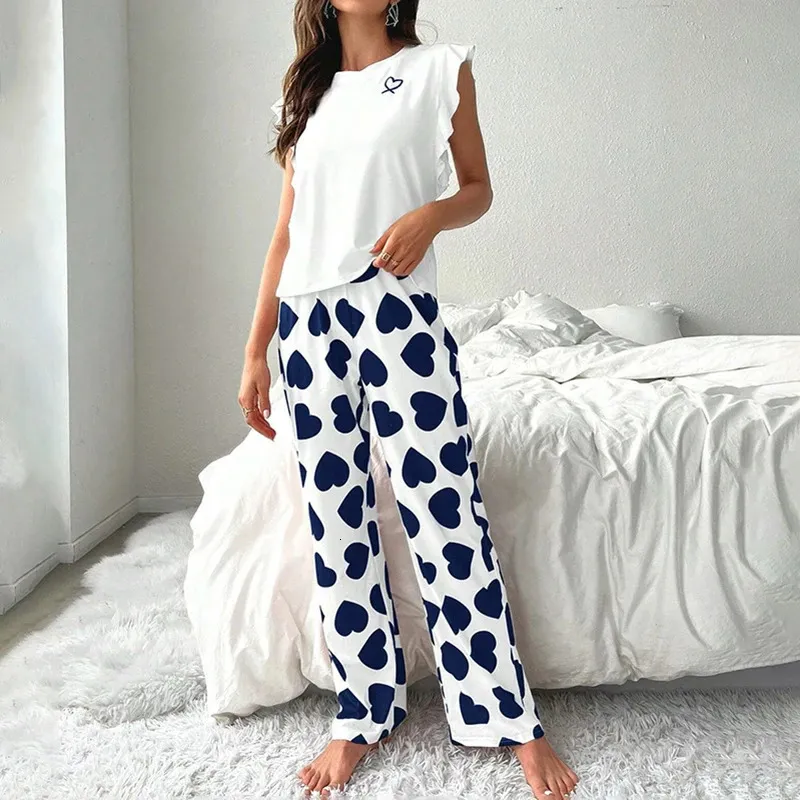 Pigiama Donna Estate, Morbido E Comodo, Top Maniche Corte E Pantaloncini, Abbigliamento Casa
