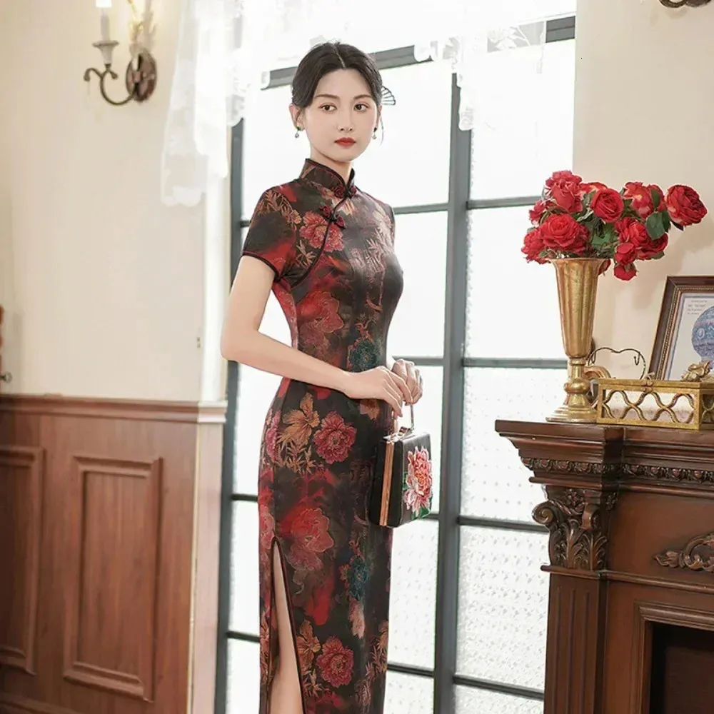 Vêtements Chinois Traditionnels Robe Cheongsam Mode De Fête