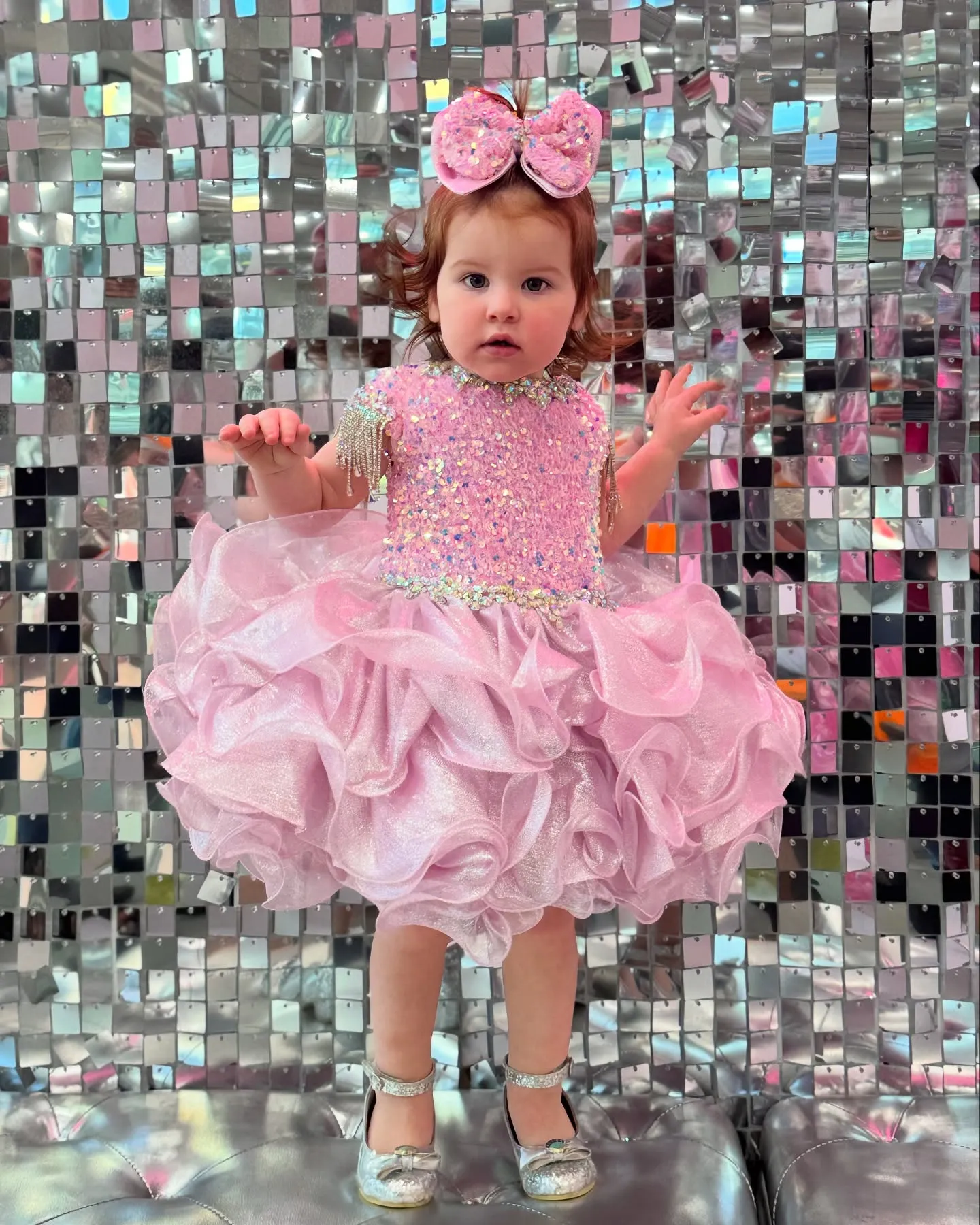 mini cupcake dress Cupcake Cutie Sequin Babydoll Dress S / pink