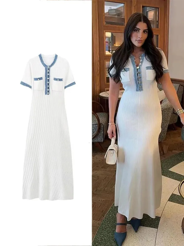 splicing maxi casual dress Women's Summer Sleeveless Loose Splice Design Maxi Dress Casual Long Dress  with Pockets Blossomir