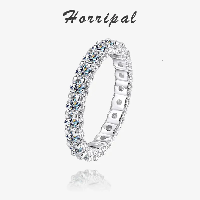 Anello di fidanzamento da donna di lusso con moissanite e diamanti, placcato in argento sterling 925 e oro bianco 18 carati, con certificato di autenticità._voghion.com