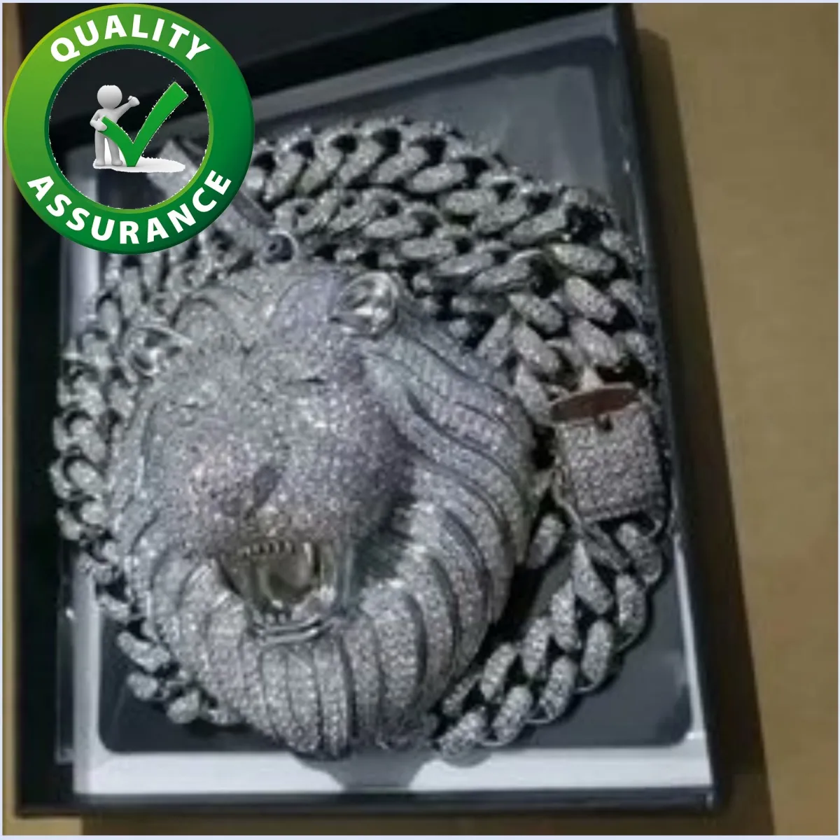 Lion Rapper Chain Iced Out Cuban Link Chain Pendant Hip Hop Lion... From Stylespo88, $15. ...