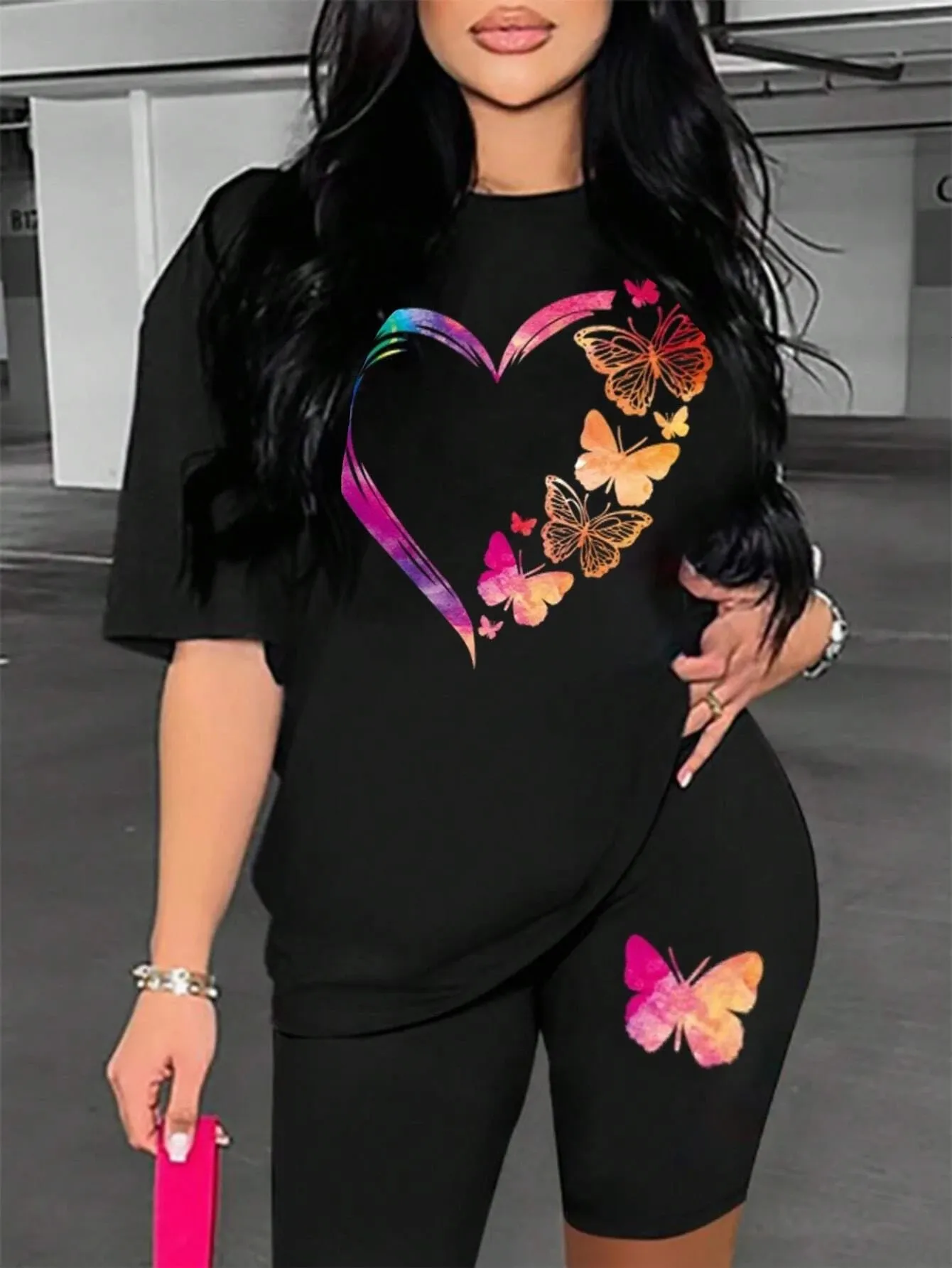 Womens Tshirt Intertwines Love Two Piece Set Of From Zara01