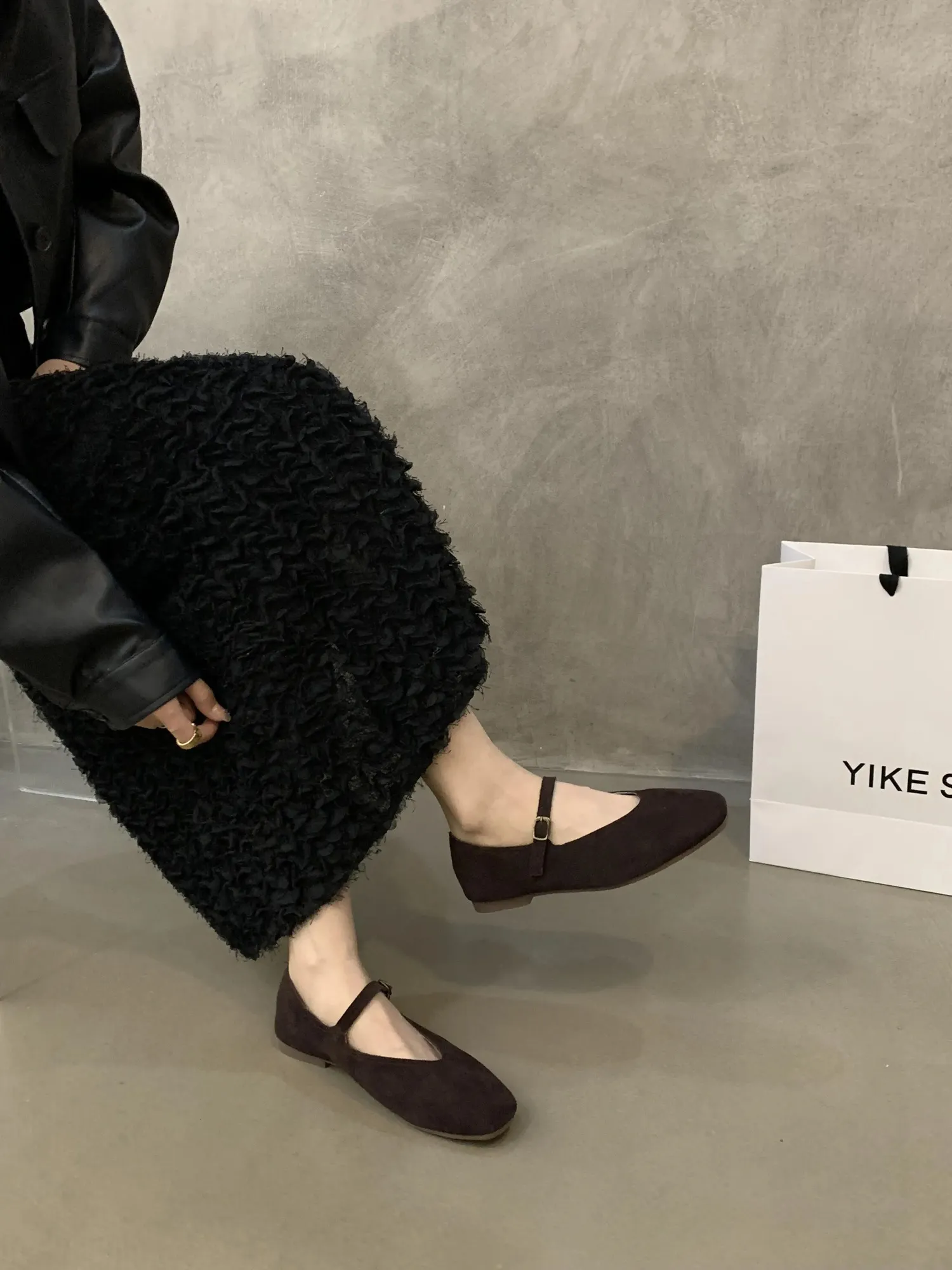 Elegante Leder Ballerinas Für Damen Bequeme Freizeit Slipper_voghion.com