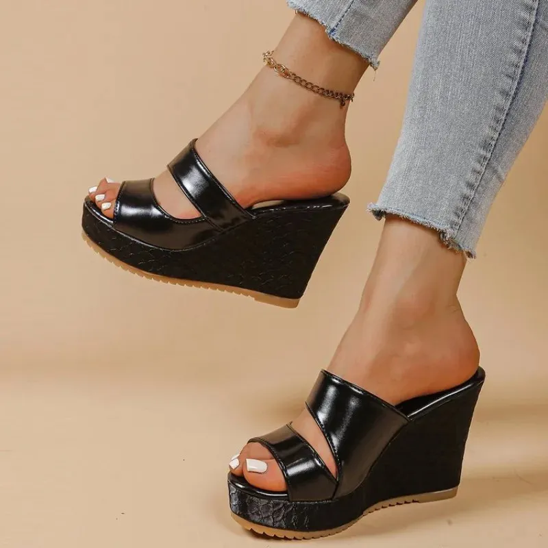 Womens Wedge Platform Slippers Summer Sexy High Heel Sandals Fashion Open Toe Beach Shoes For Women Zapatos De Mujer_voghion.com