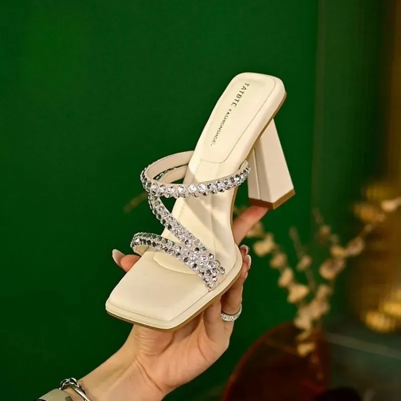 Womens Fashion Open Toe Outwear Rhinestone Style Versatile Slippers 579 5 250321_voghion.com
