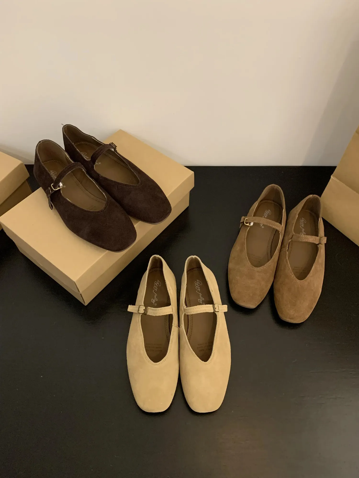 Elegante Leder Ballerinas Für Damen Bequeme Freizeit Slipper_voghion.com