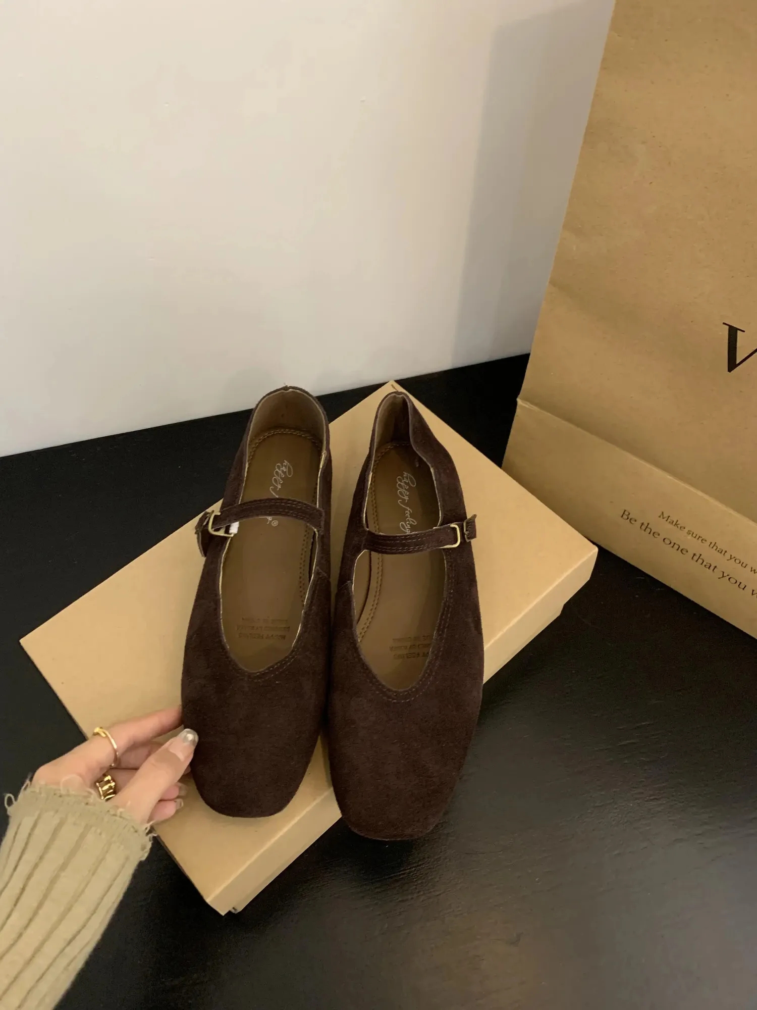 Elegante Leder Ballerinas Für Damen Bequeme Freizeit Slipper_voghion.com