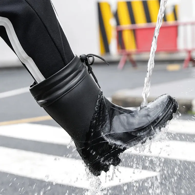 Molded Rarin Men's One-Piece Rain Boots, PVC Injection Molded, Waterproof and Anti ...