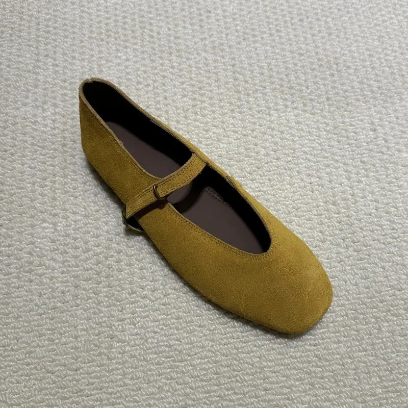 Elegante Leder Ballerinas Für Damen Bequeme Freizeit Slipper_voghion.com