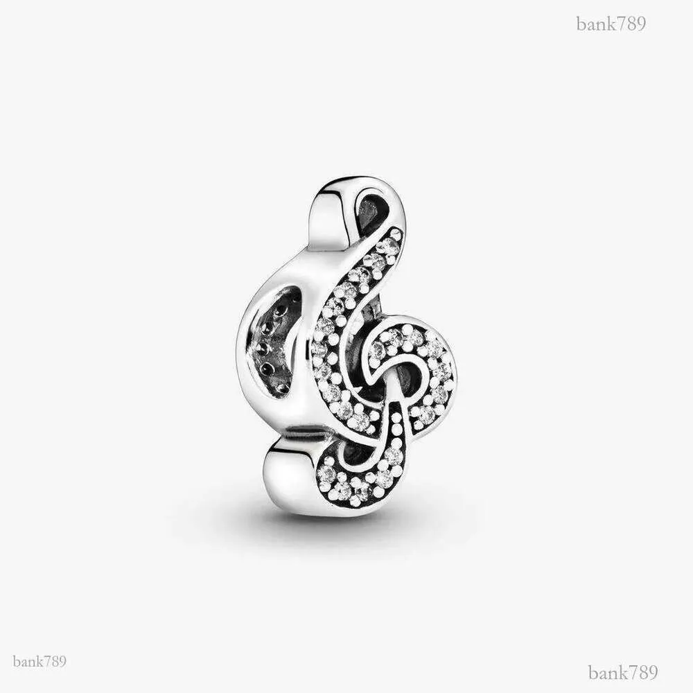 Genuine 925 Sterling Silver Treble Clef Music Charms Fit Original European Charm Bracelet Fashion Women Wedding_voghion.com