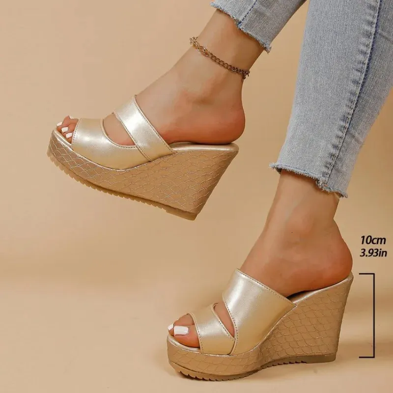 Womens Wedge Platform Slippers Summer Sexy High Heel Sandals Fashion Open Toe Beach Shoes For Women Zapatos De Mujer_voghion.com