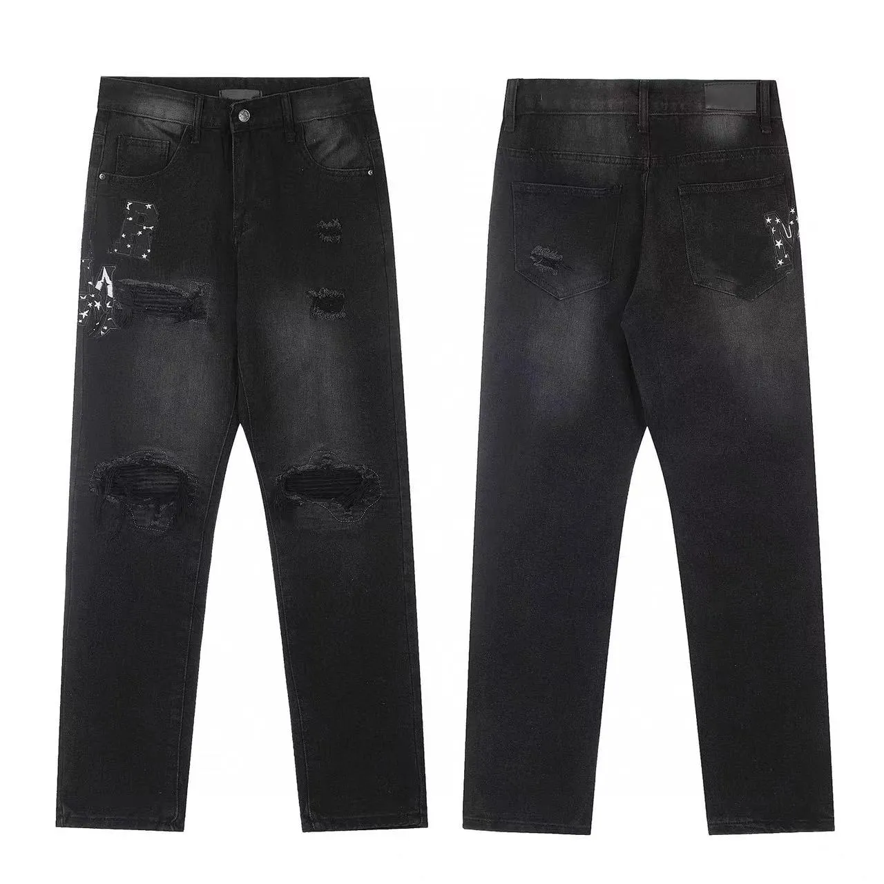 Calças De Grife Masculinas: Jeans Pretos Lavados Elegantes – Jeans Casuais  Streetwear Hip Hop Roupas 5A Da Moda De $252,59 | DHgate, image size:1280x1280