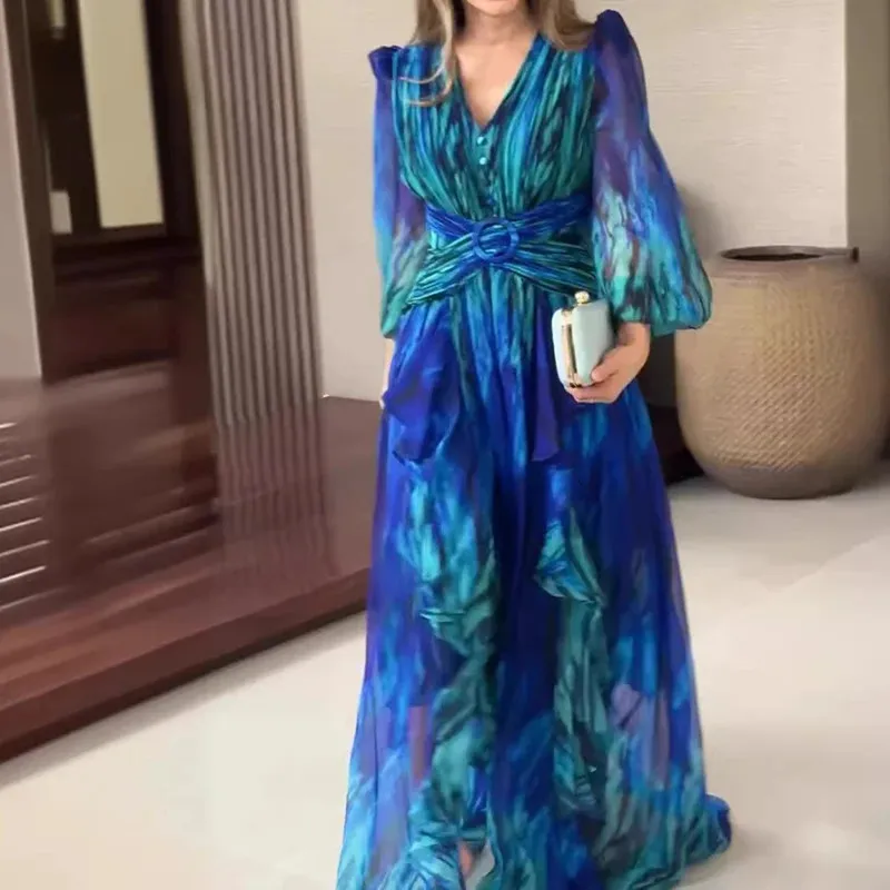 knee length dresses for ladies Baby Girl Floral Print Lace Patchwork Design O-Neck Dress 80 (9-12M) / Green