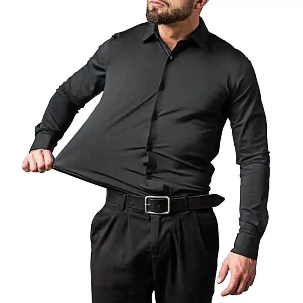 men's dress shirts black Men's Comfort Fit Black 100% Cotton Dress Shirt