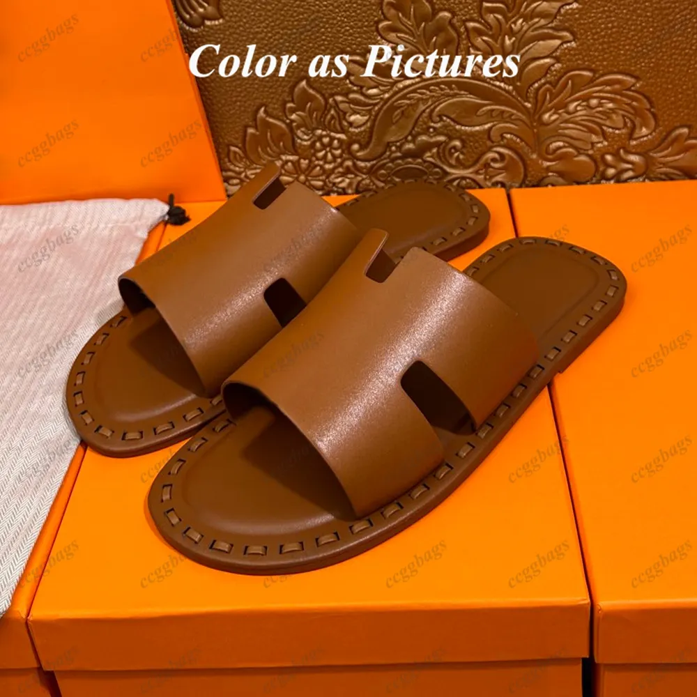 Designer Slide Sandals: Luxury Leather Calfskin Sliders For Men