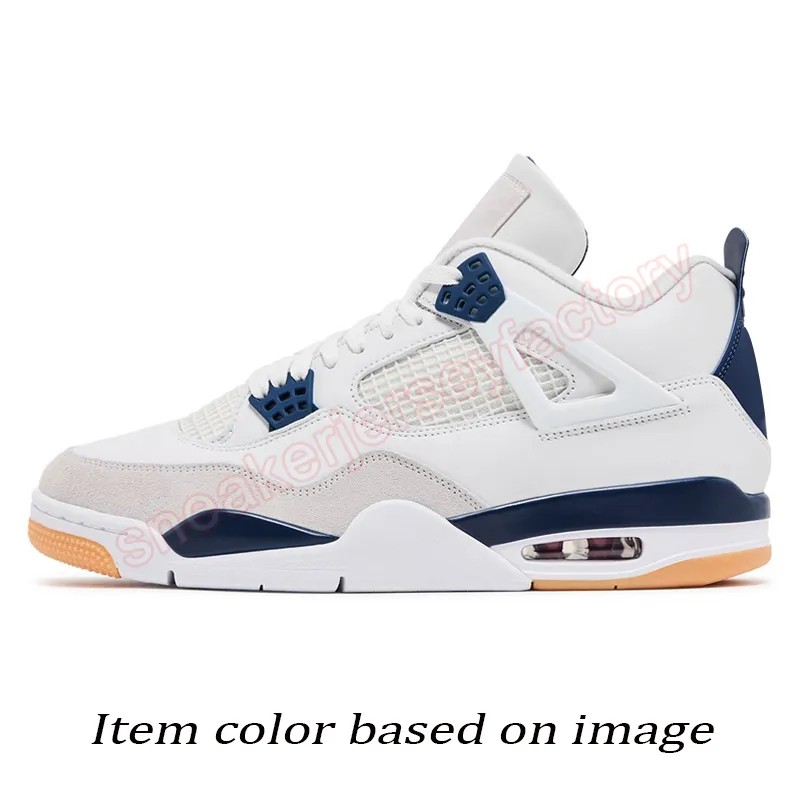 Box Fashion Black Cats 4 4e Basketball Shoes White Thunder