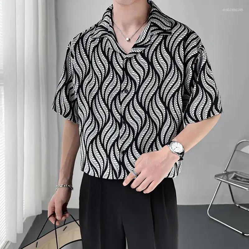 Camisas Informales Para Hombres Ropa Estampada Vintage Collar De