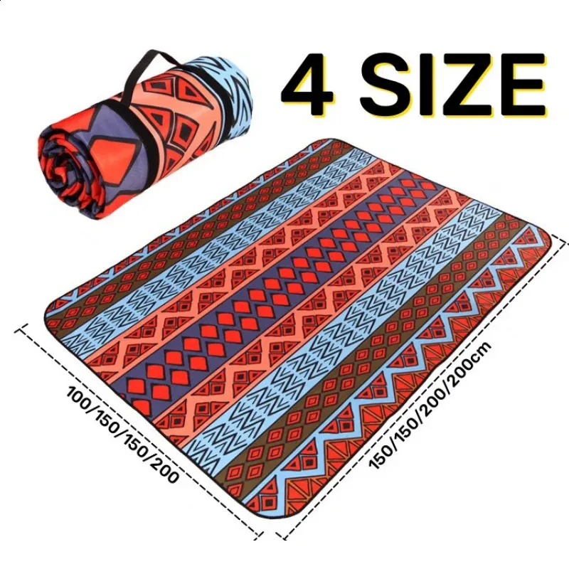 Tapis De Pique-Nique Animaux Mignons 200x200 Cm – Extra Épais, Lavable, Pliable – Idéal Plage, Camping, Parc Ou Barbecue