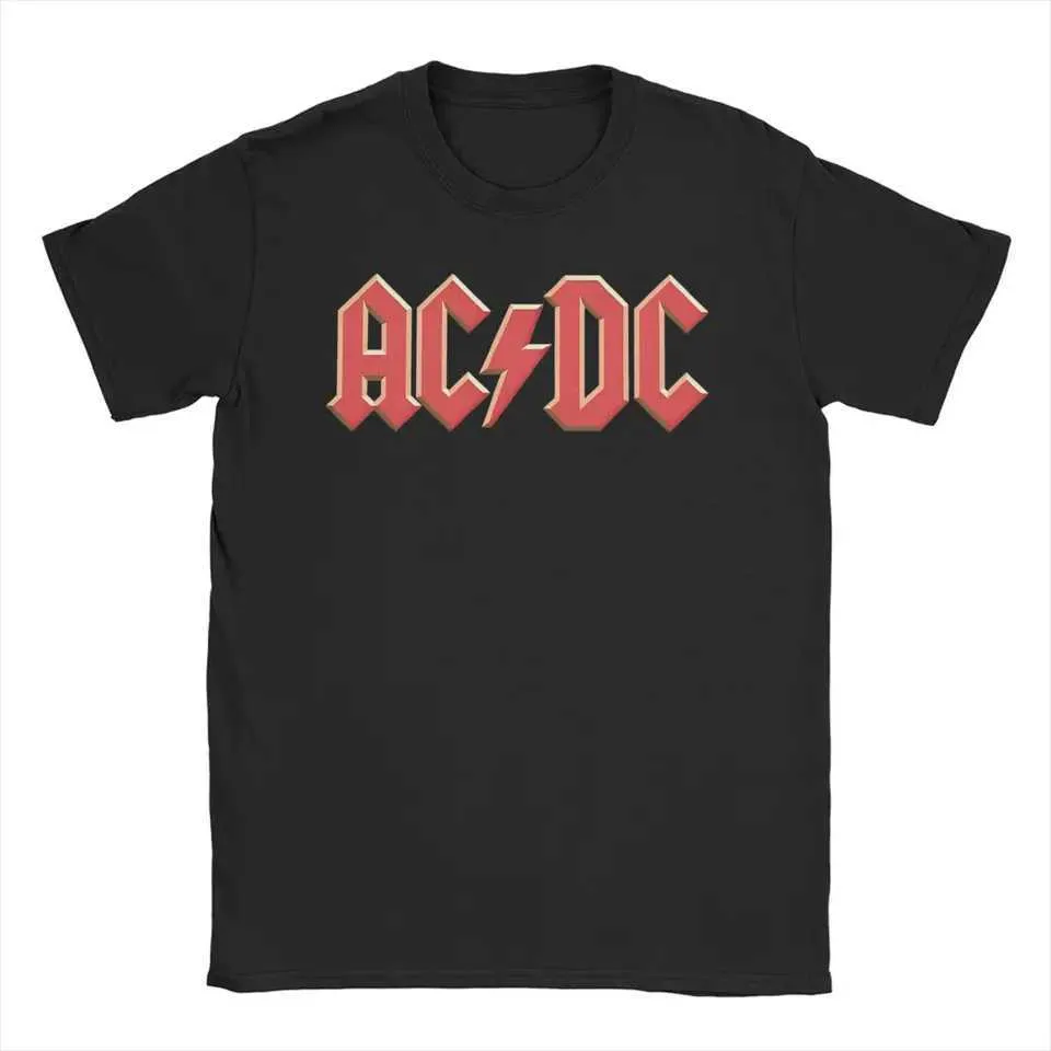 Wholesale Classic AC/DC Rock Band Mens Cotton T Shirt Round Neck Short ...