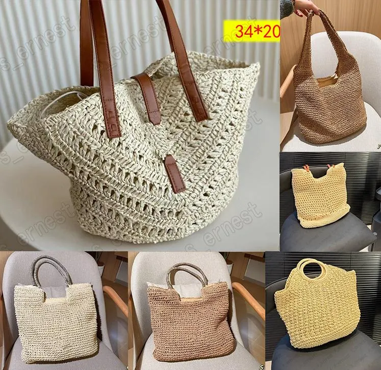 Tote Bag Woven Rattan Shoulder Bag For Women Large Capacity Summer ...