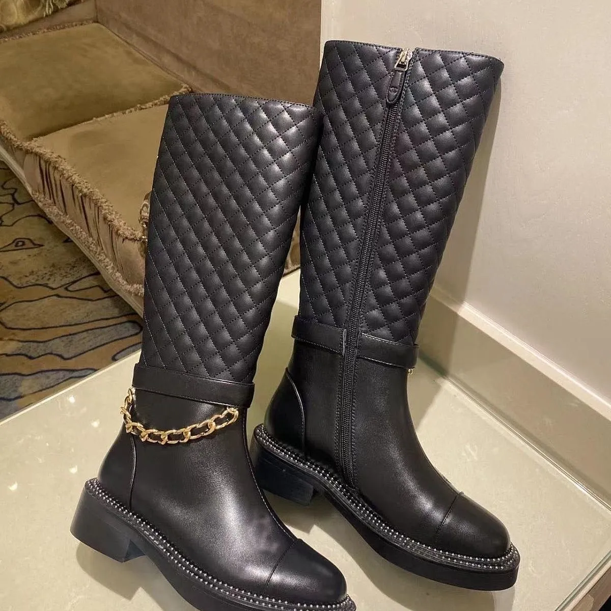 Designer Boots Boot Fashion Black Women 2025New Outsole Slim Half Rain ...