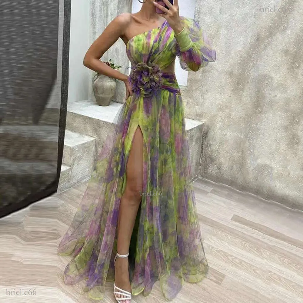 formal tie dye dresses Tie-Dye Prom Ball Gown with Sheer Sides Pink / XSmall main image 1