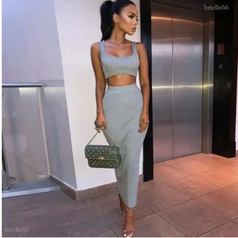 Sleek Purple Two Piece Set: Bodycon Mini Dress And Crop Top