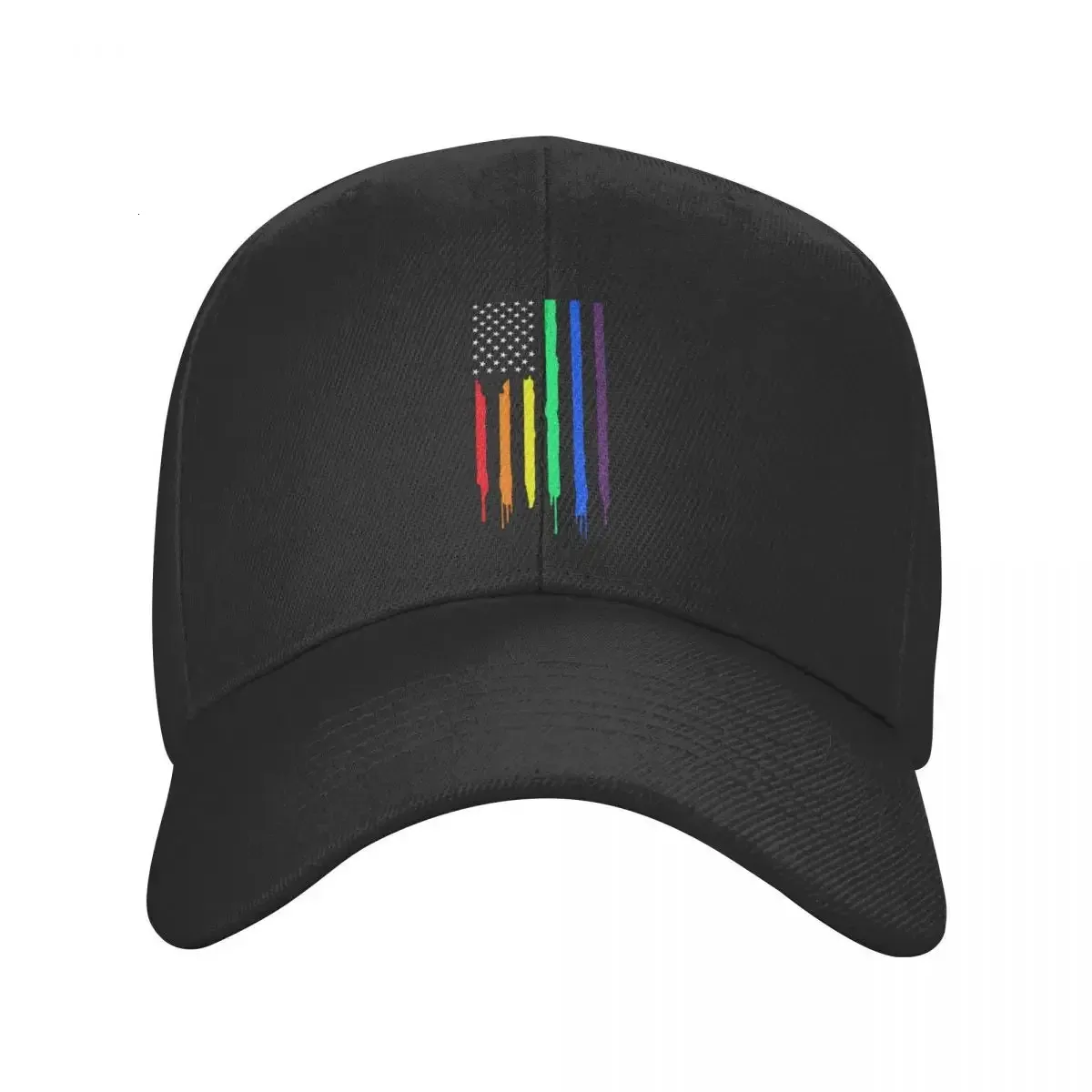 Rainbow American Flag Gay Pride Baseball Cap Sports Men 