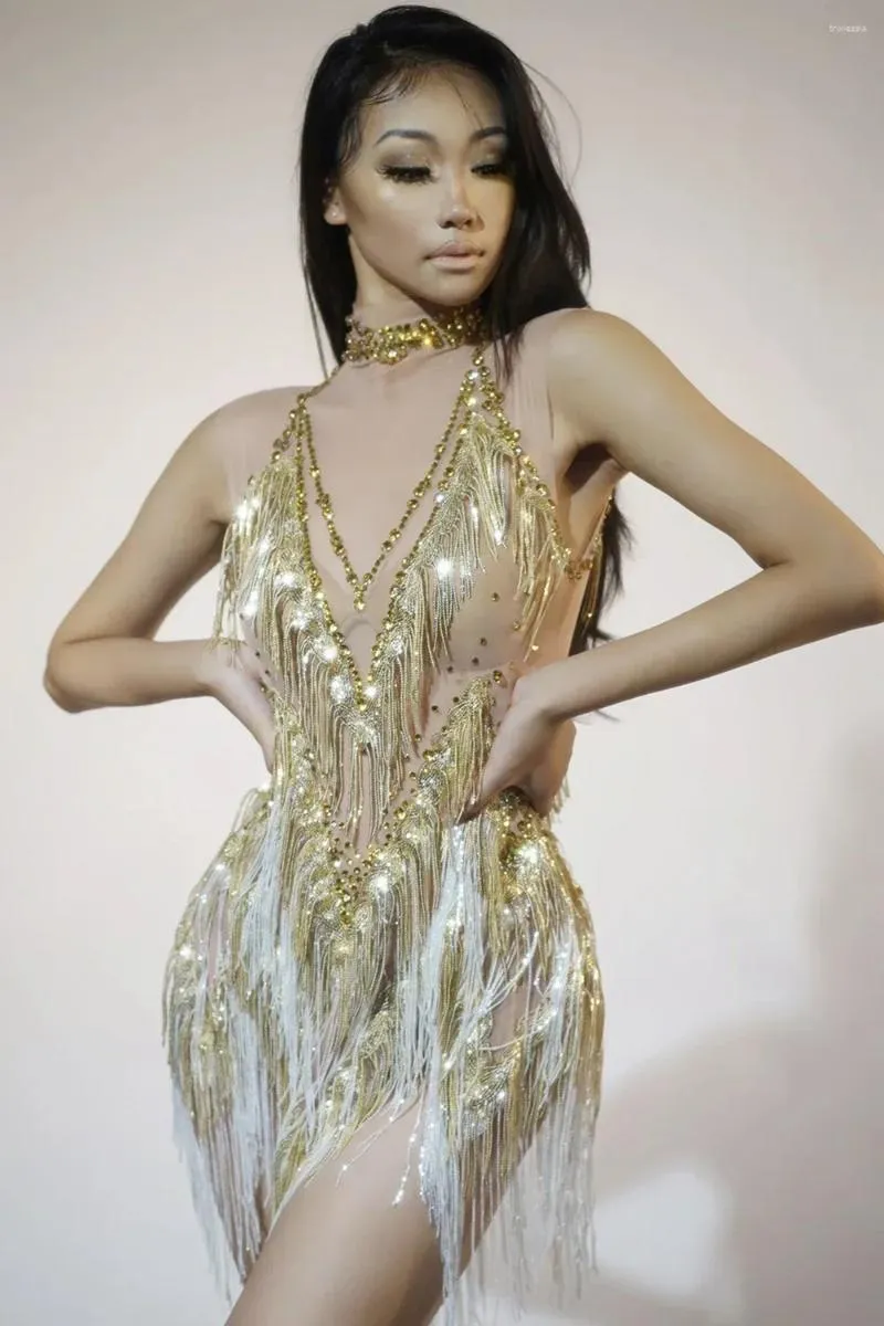 Sequin Outfits Women Sexy Mesh Rhinestone Dance... From Trixiessia, $47.96  | DHgate.Com