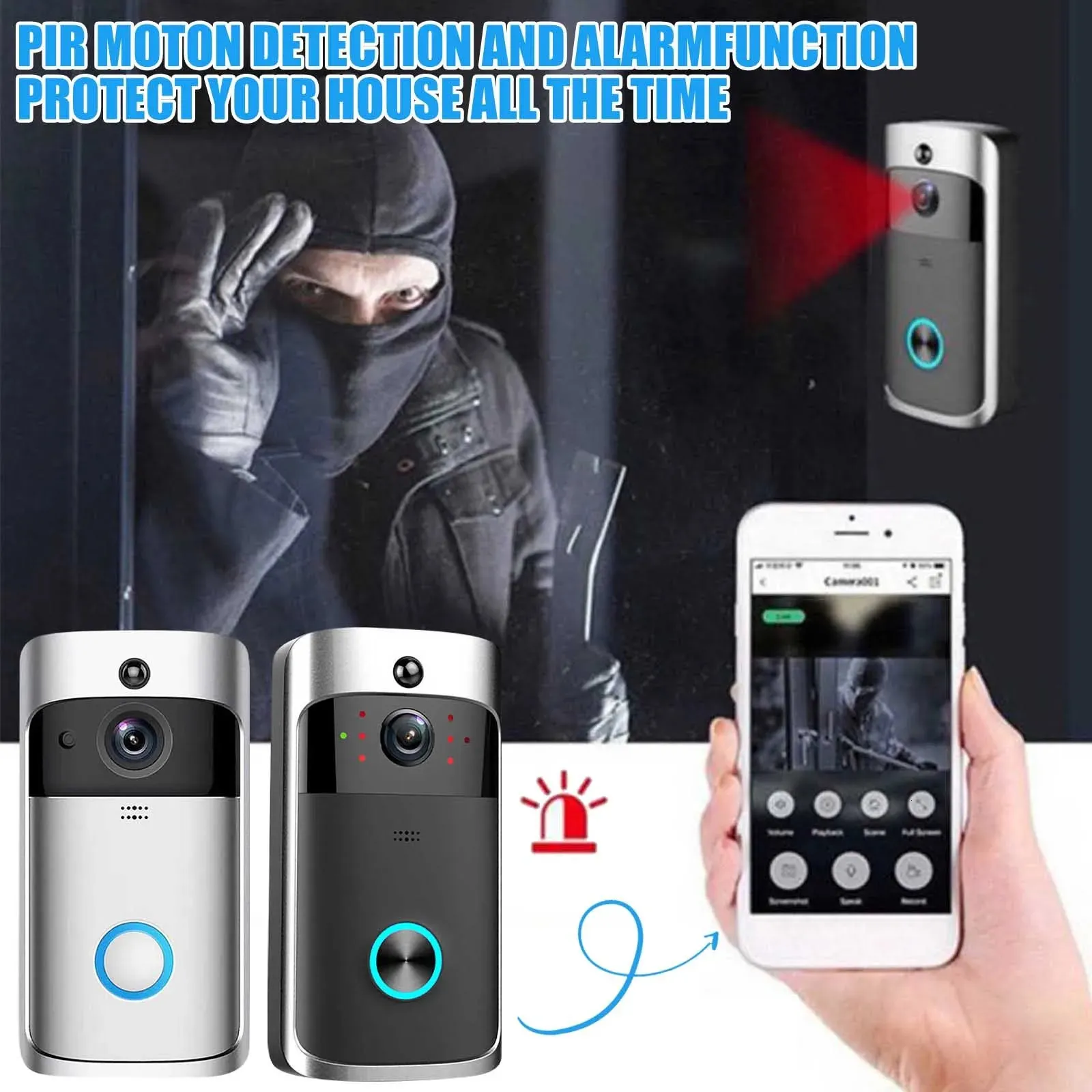 Smart WiFi Doorbell Camera: Wireless Video Doorbell With 720PHD