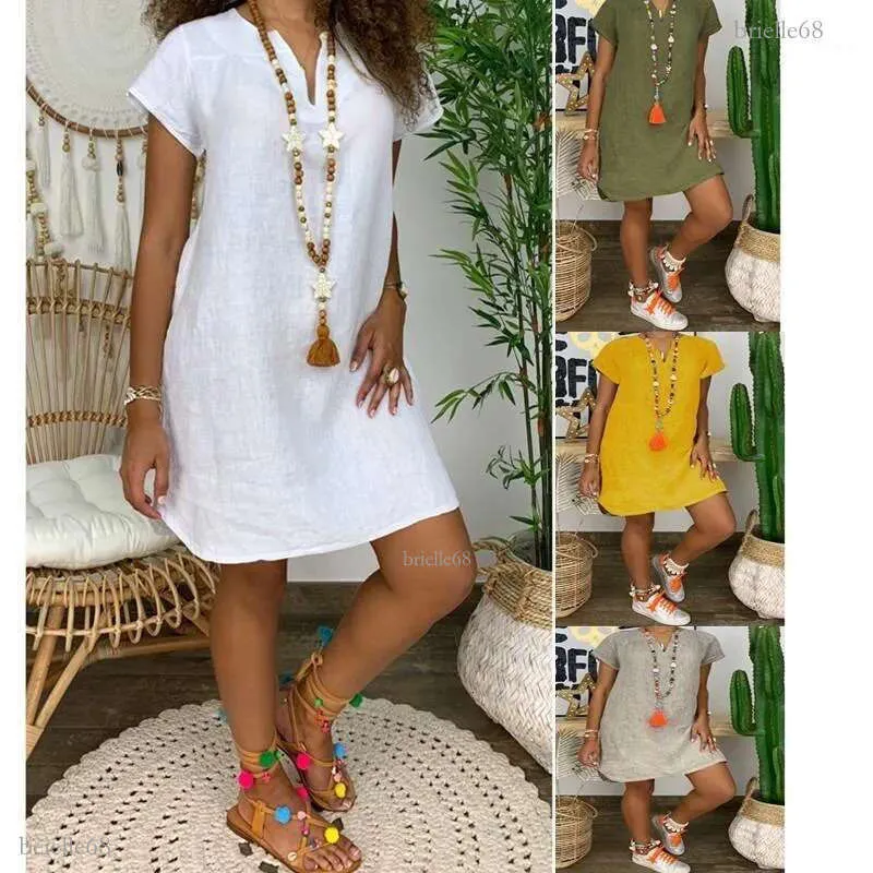 Plus Size Summer 2020 Cotton Linen Mini Dress Women... From Brielle68, $25.74 | DHgate.Com Plus Size Summer 2020 Cotton Linen Mini Dress Women... From Brielle68, $25.74 | DHgate.Com