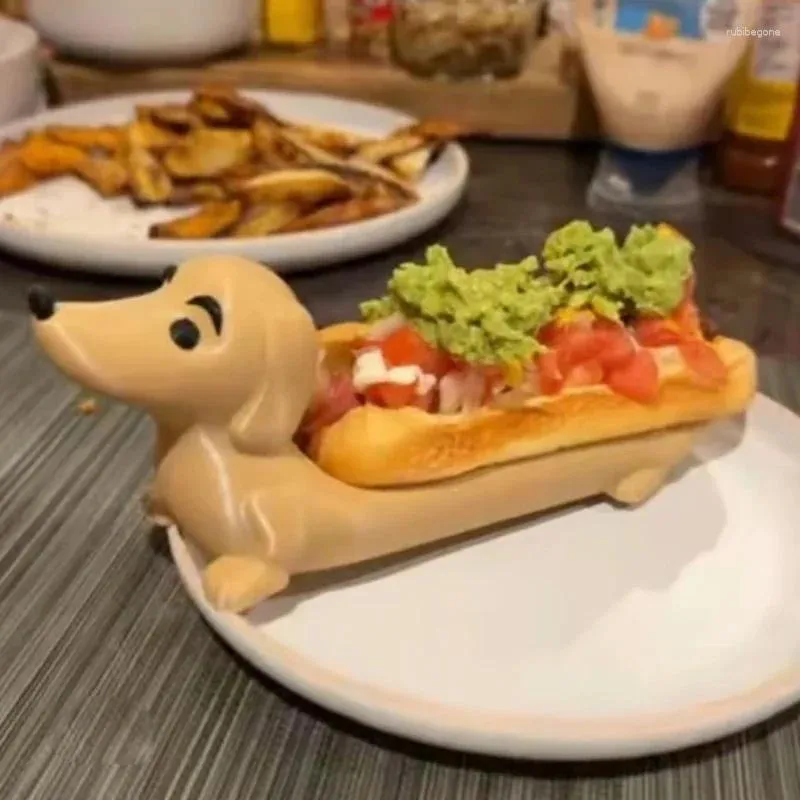 dachshund dishes dachshund dinner set Novelty Serving Plate With Cute Dogs Fun Dinnerware For Sandwiches