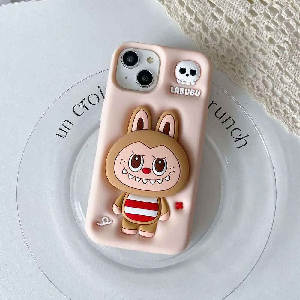 Anime Phone Case: 3D Cute Cartoon Silicone Bracket Design