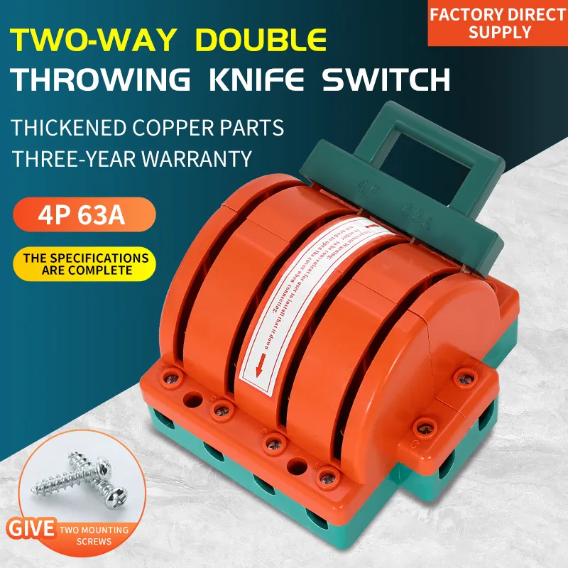 Inverted Switch Bidirectional Double Throw Electric Gate Knife Switch, 220V, Three ...