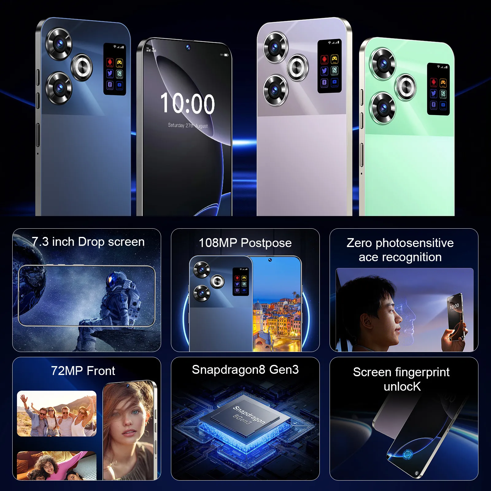 S25Ultra Smartphone 7.3 Large Screen Android Phone... From Stylecase ...