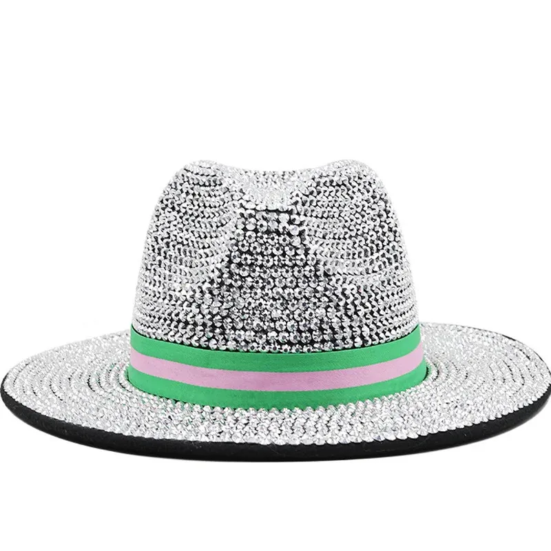 Rhinestone Fedora Jazz Hats Cowboy Hat For Women And Men  display picture 1