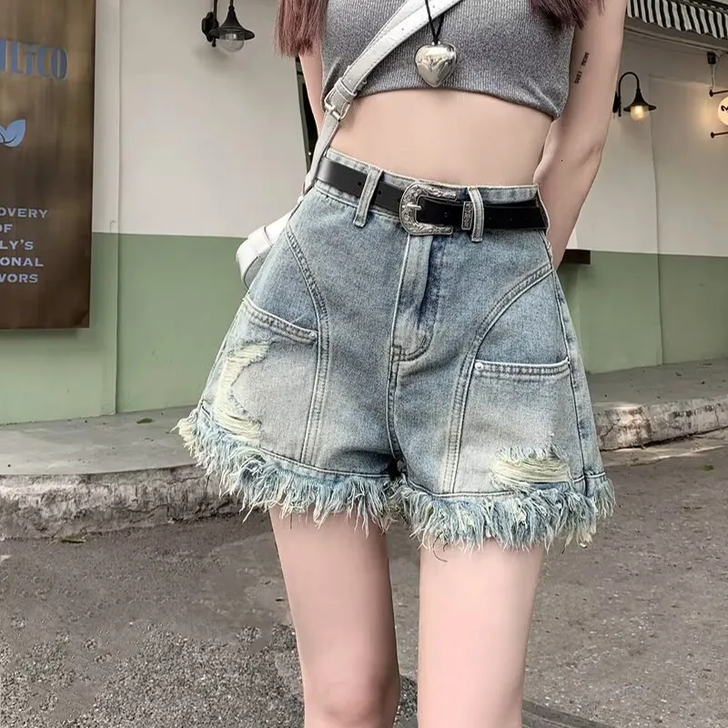 Plus Size Denim Shorts For Women High Waisted Denim Shorts For