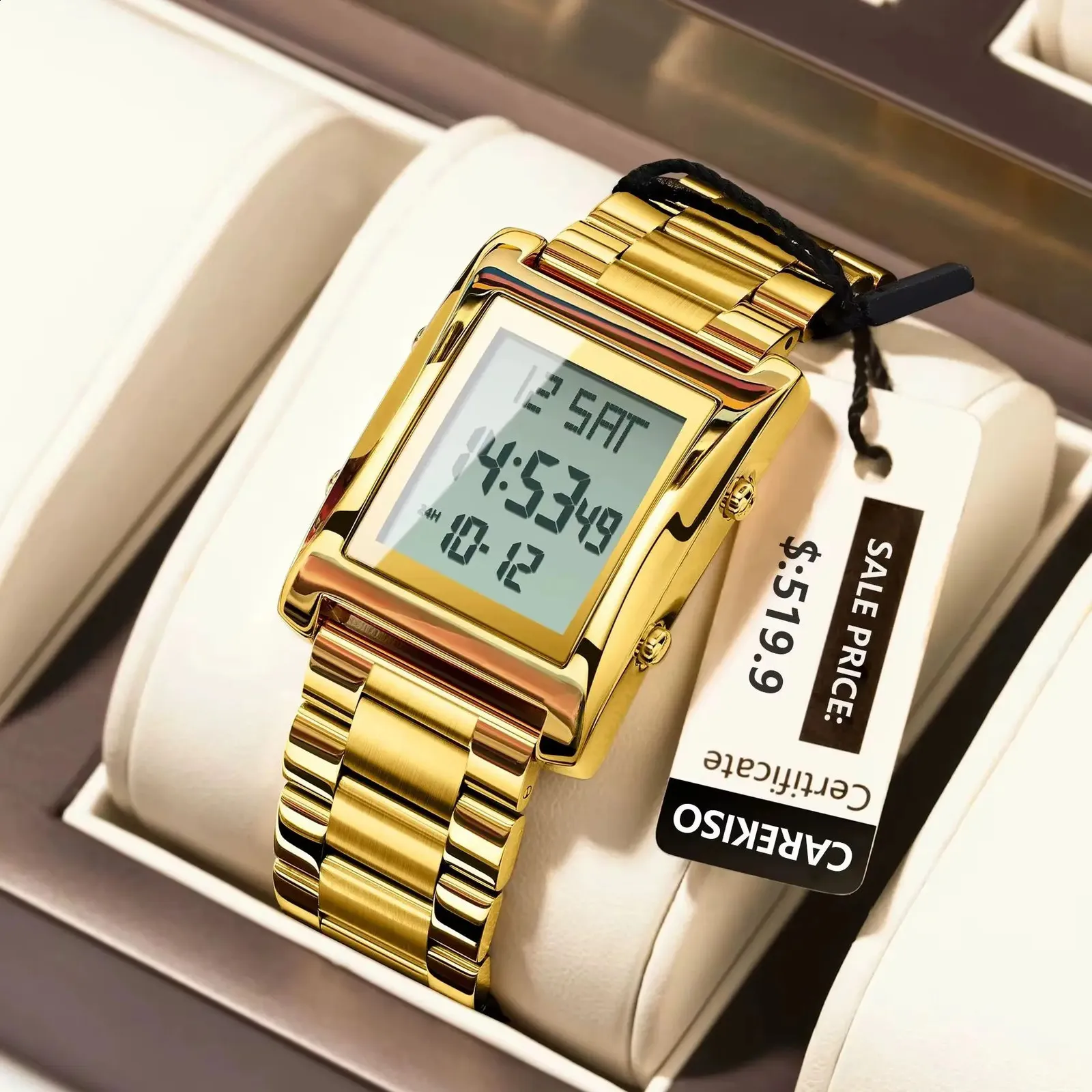 CAREKISO LED Mens Watch Waterproof Stainless Steel... From 