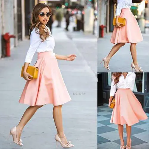 Maxi Skirt Peach Skater Skirt Outfit Save Big On Bulk High Waist