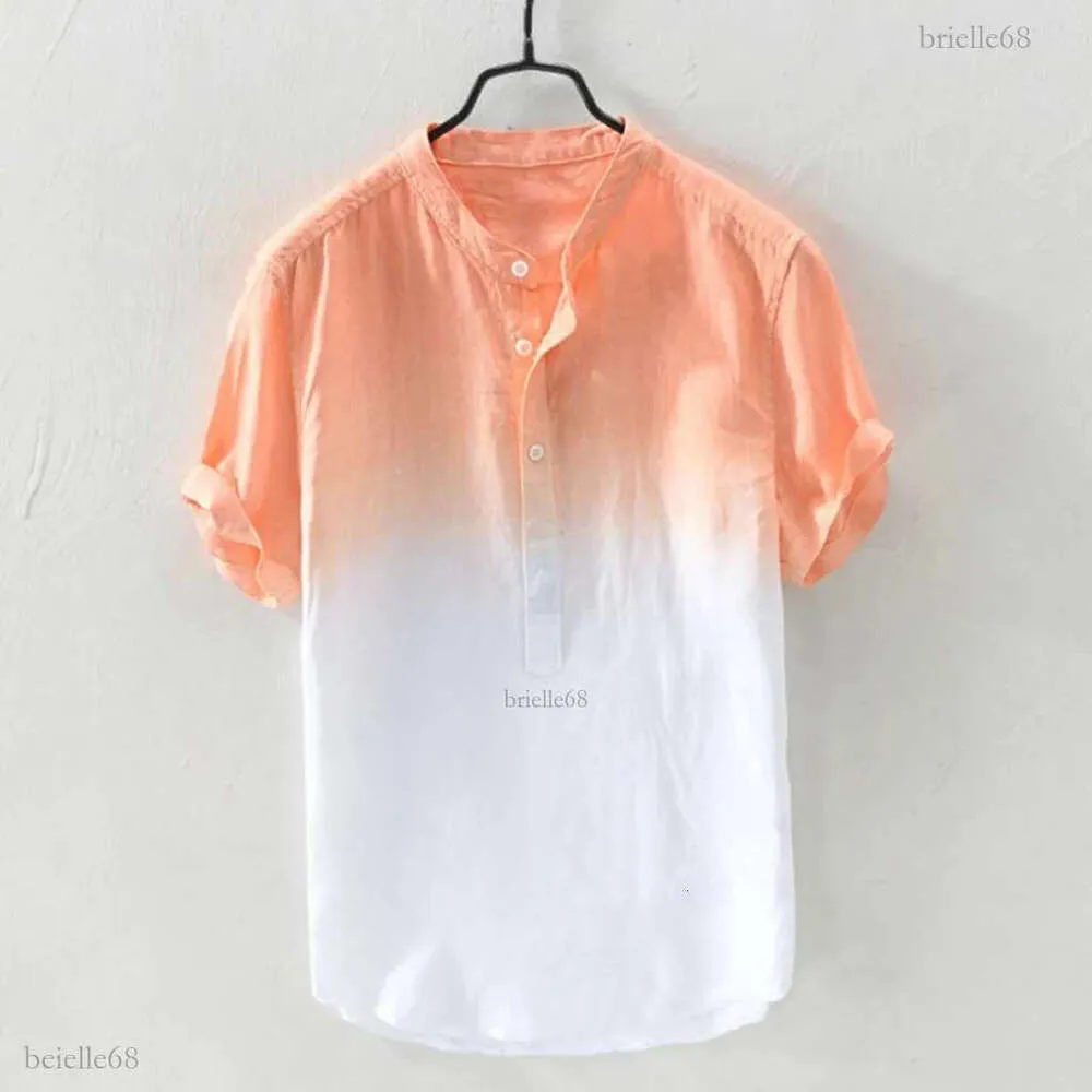 Wholesale Men's Breathable Cotton Gradient Shirt Cool & Thin, Dyed ...