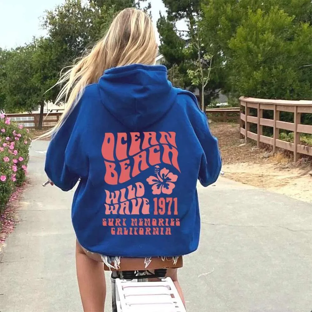 Ocean Beach Tumblr Sweatshirt Sweat À Capuche Unisexe Surdimensionné Avec  Imprimé Noix De Coco Tops Décontractés De Style Surf Du 15,65 € | DHgate, image size:1000x1000